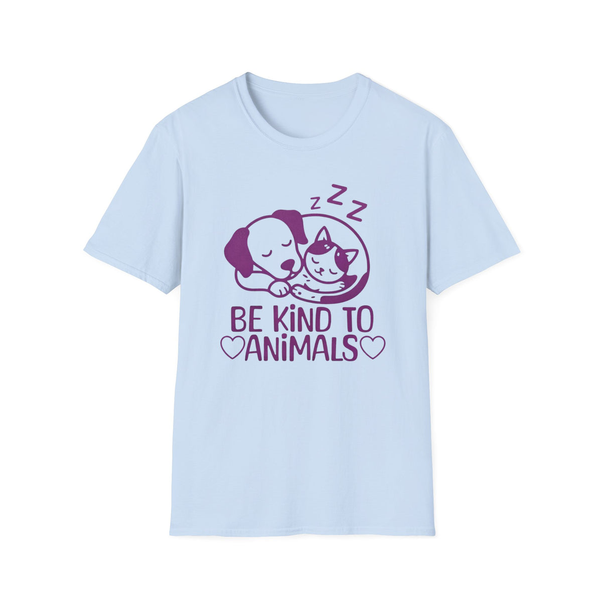 Be Kind To Animals T-Shirt — Dog & Cat (132)
