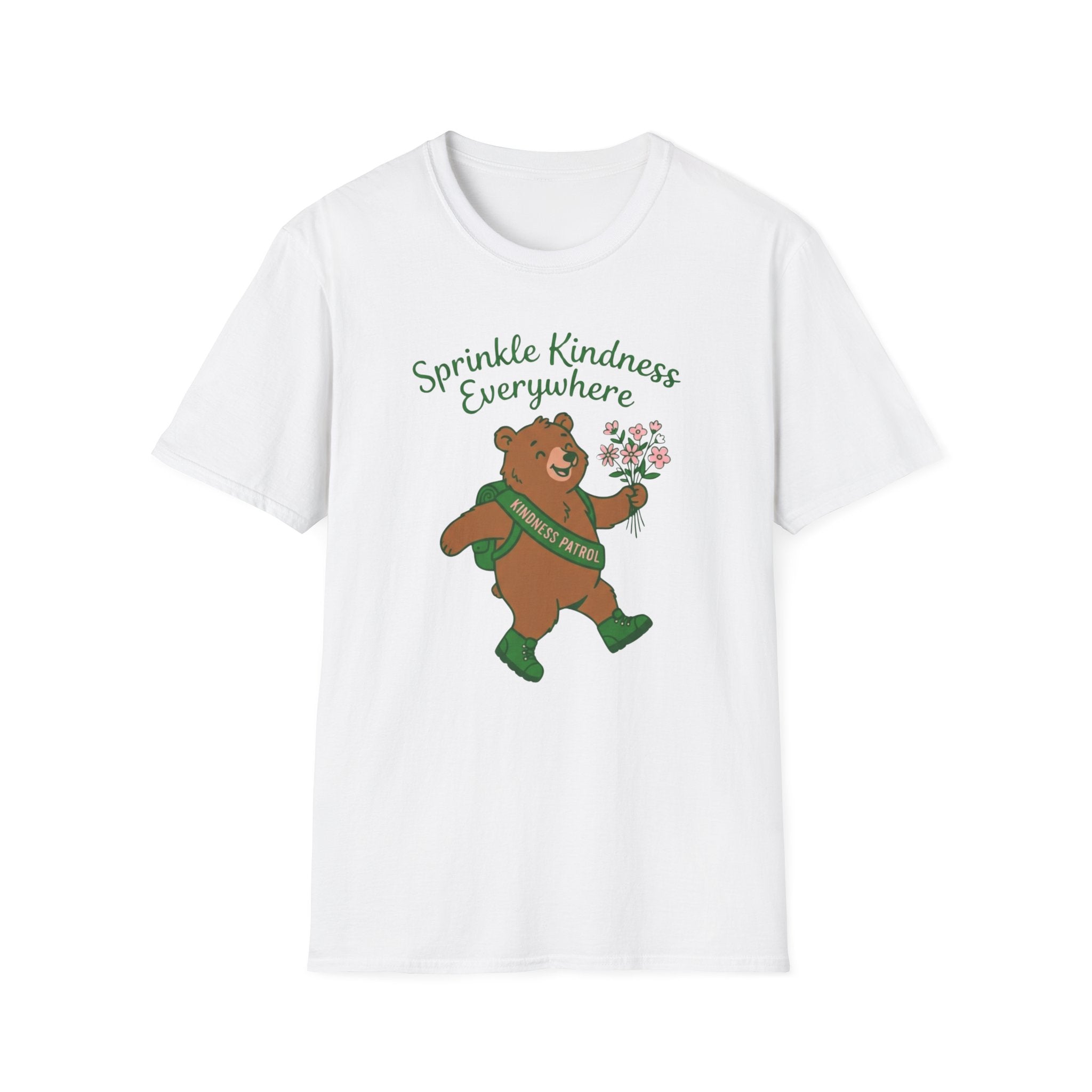 Sprinkle Kindness Everywhere T-Shirt — Bear & Flowers (54)