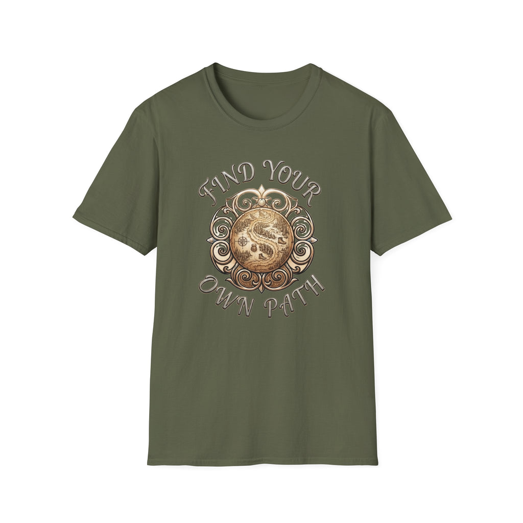 Find Your Own Path T-Shirt — Map of Path (75)