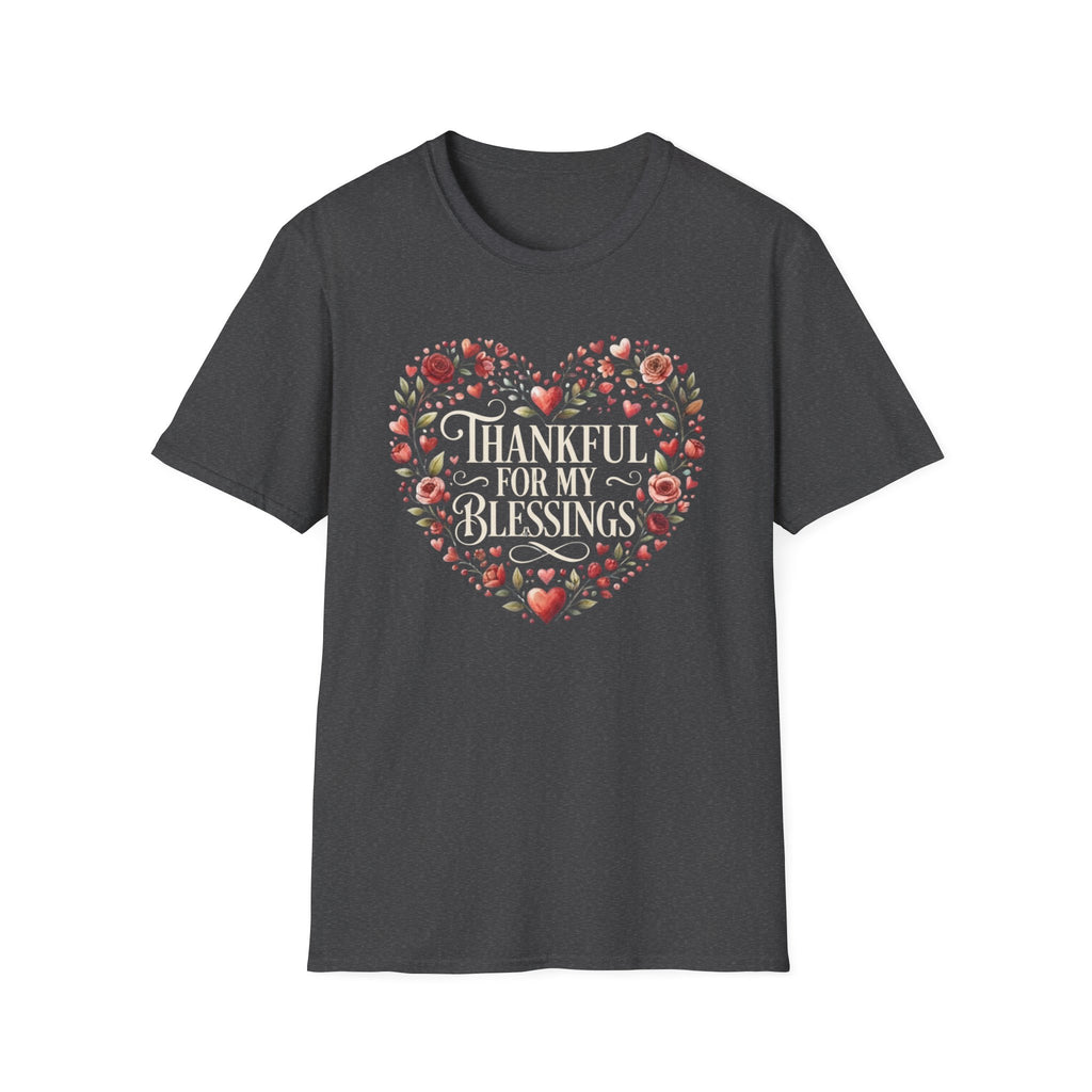 Thankful For My Blessings T-Shirt — Hearts Roses (168)