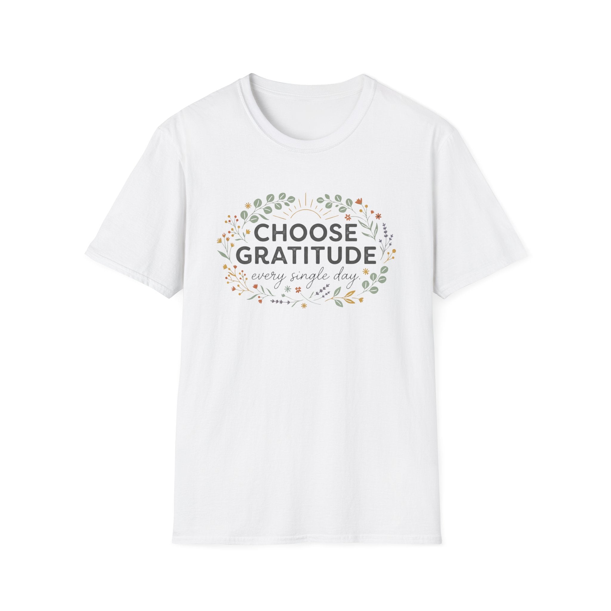 Choose Gratitude T-Shirt — Wild Flowers (41)