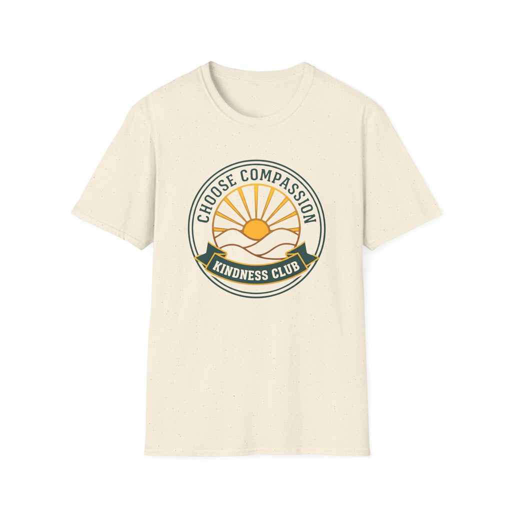 Choose Compassion Kindness Club T-Shirt — Emblem Sun Mountains (64)