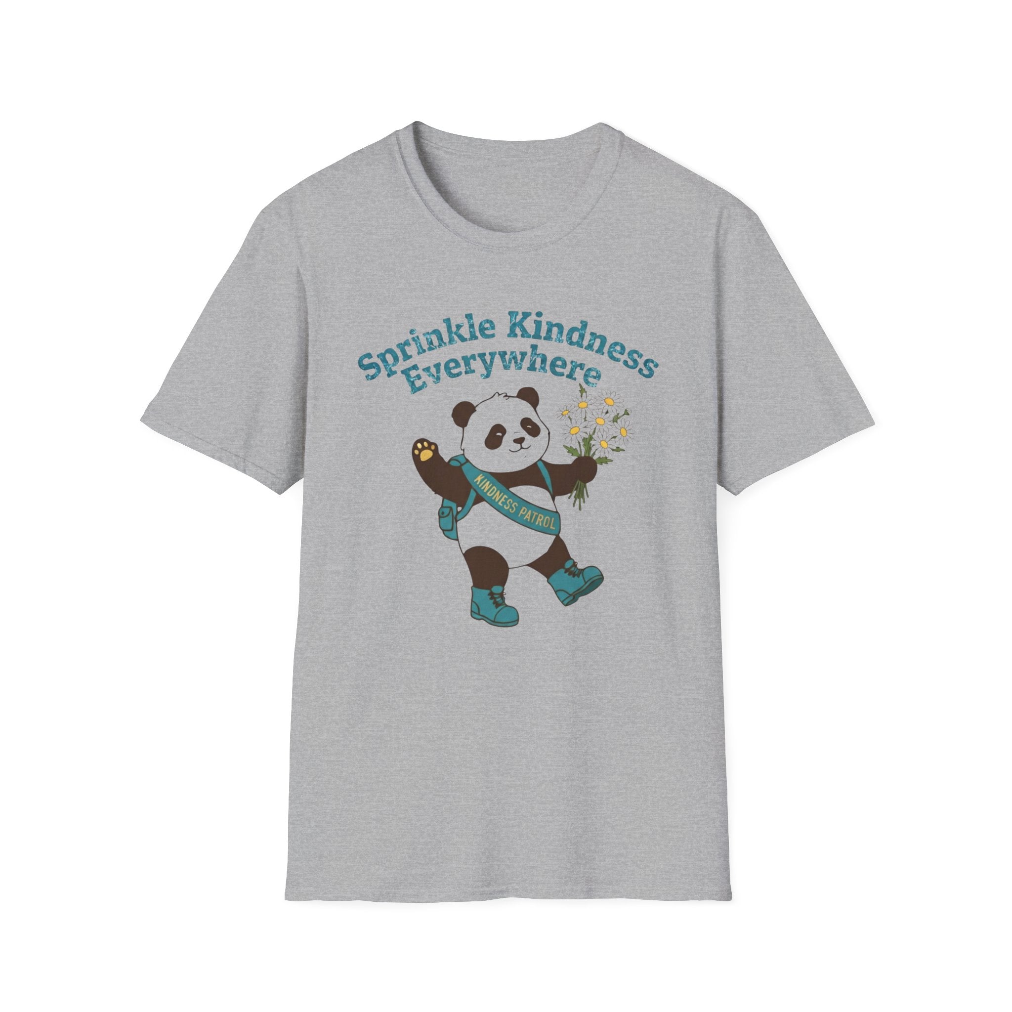 Sprinkle Kindness Everywhere T-Shirt —Panda & Flowers (55)