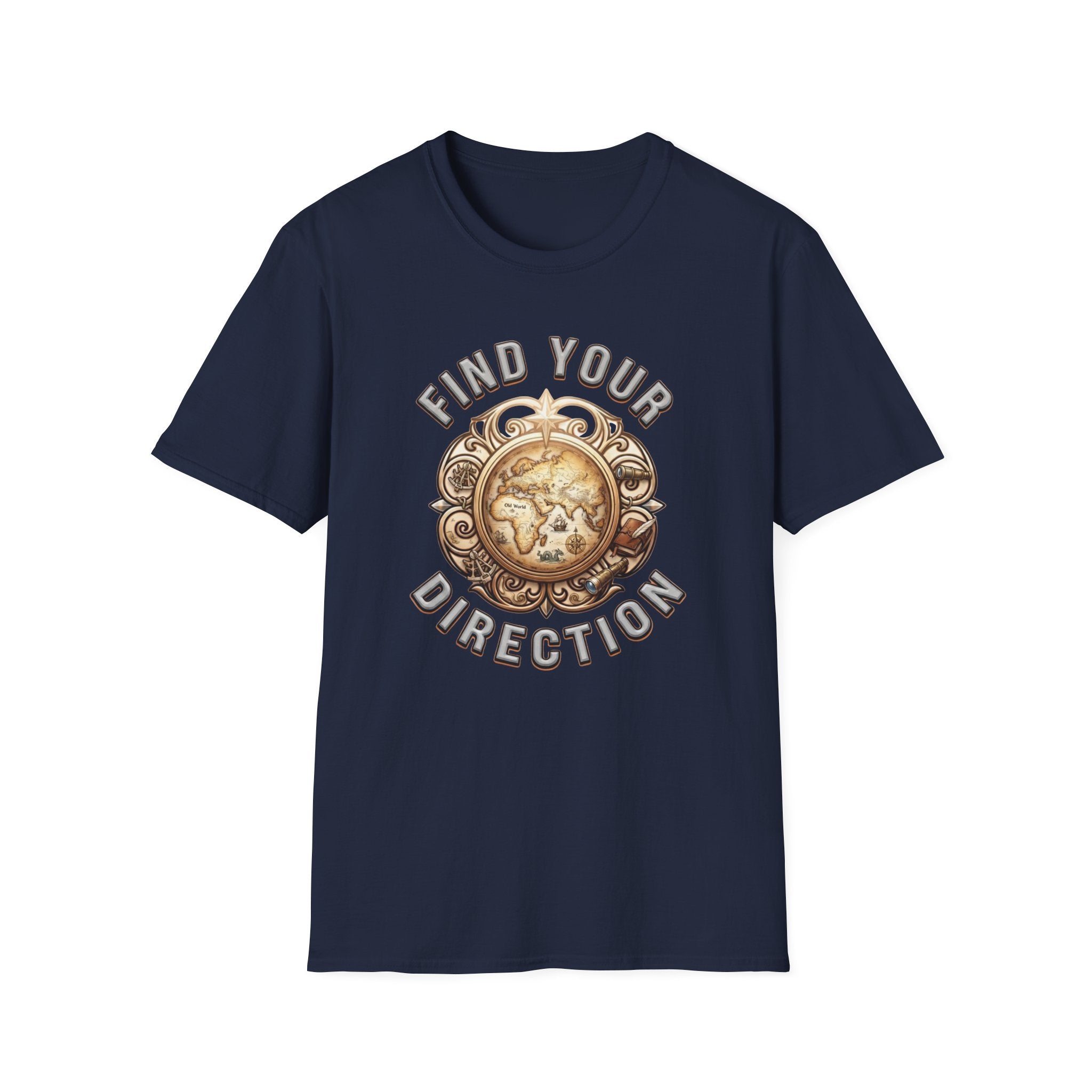 Find Your Direction T-Shirt — Old World Map (72)