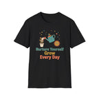Nurture Yourself Grow Every Day T-Shirt — Stars Water Can Flower (88)