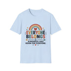 Everyone Belongs T-Shirt — Rainbow & Hearts (4)