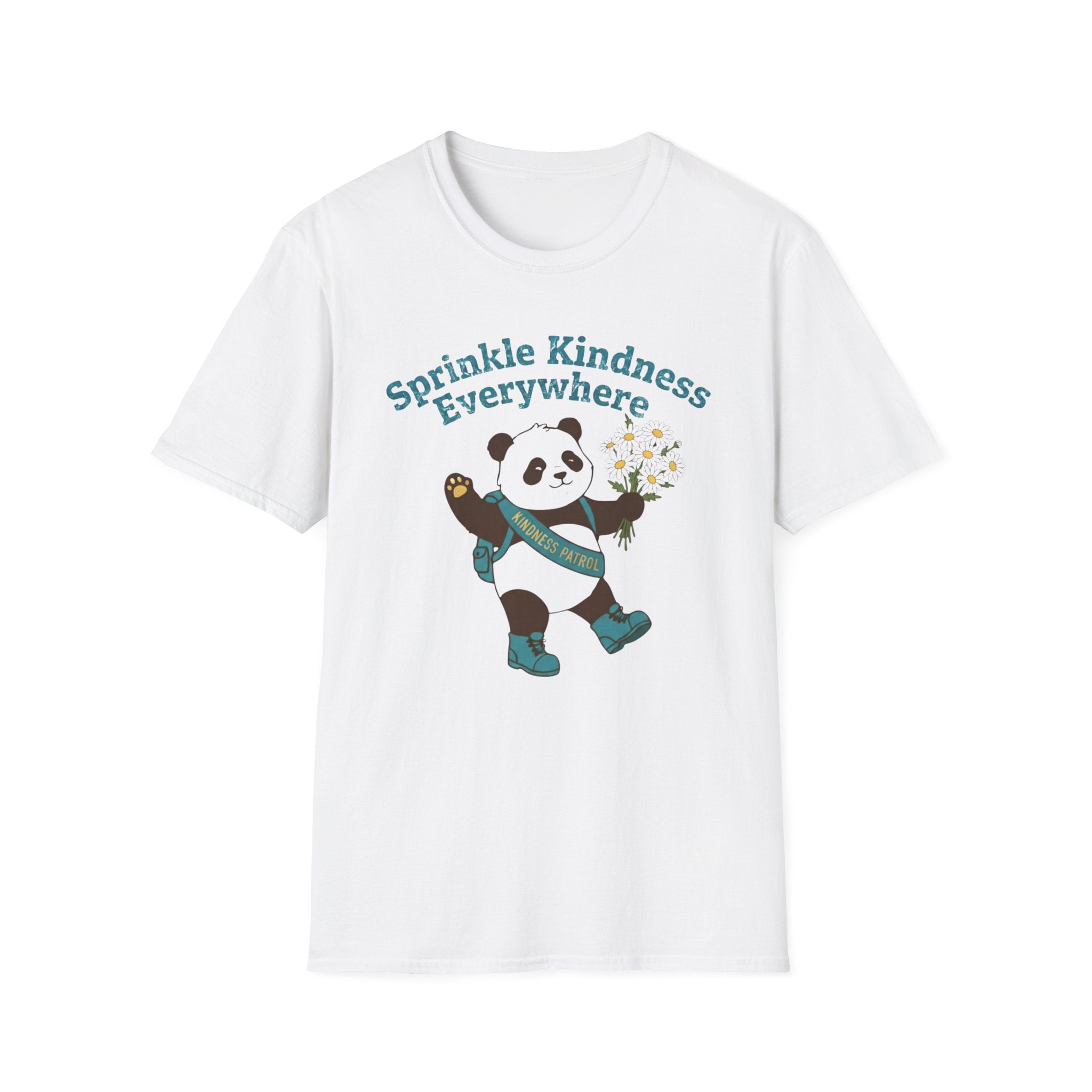 Sprinkle Kindness Everywhere T-Shirt —Panda & Flowers (55)
