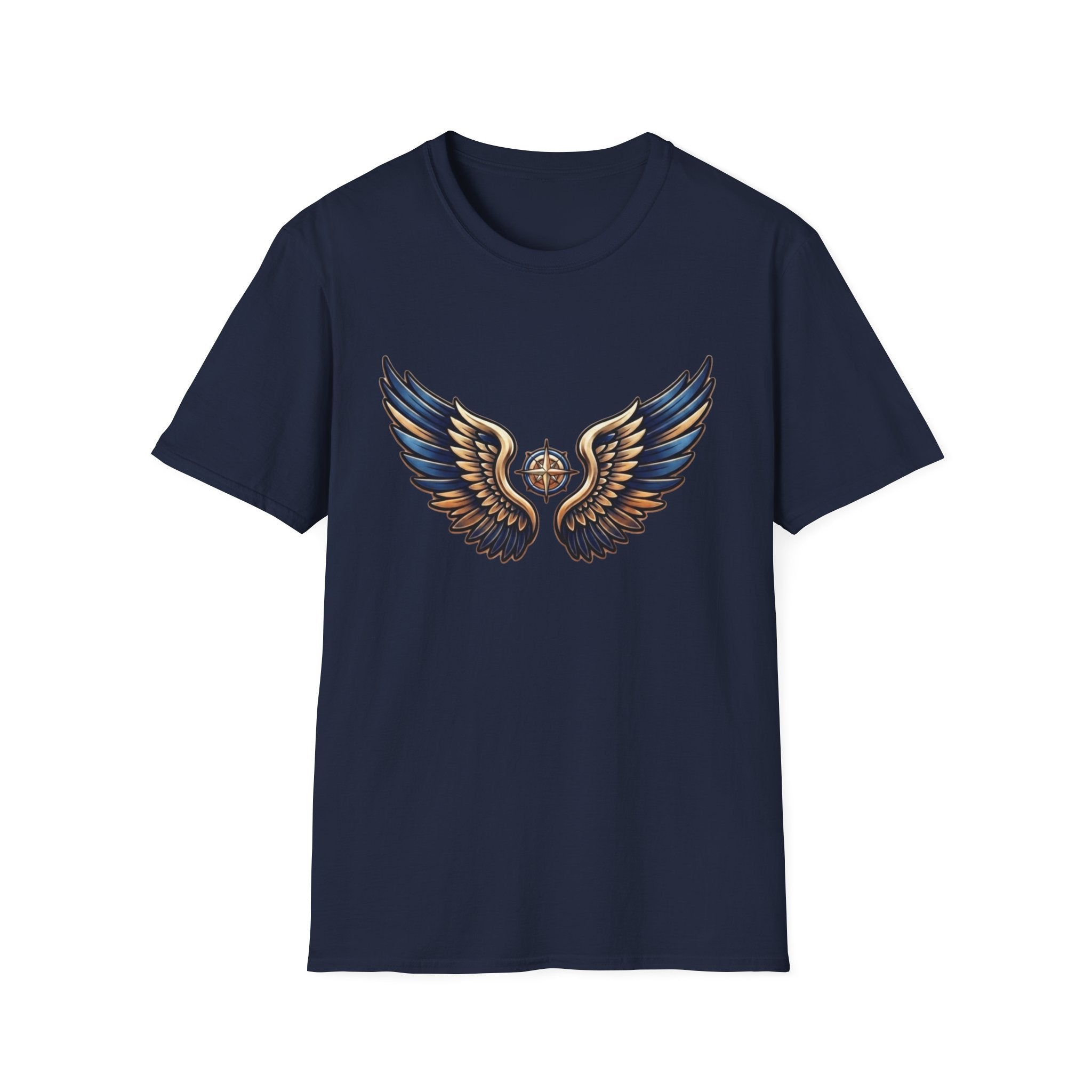 Gold Blue Wings T-Shirt — Wings (101)