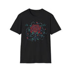 Lightning Rose Sea Green Stem T-Shirt — Rose Lightning (105)
