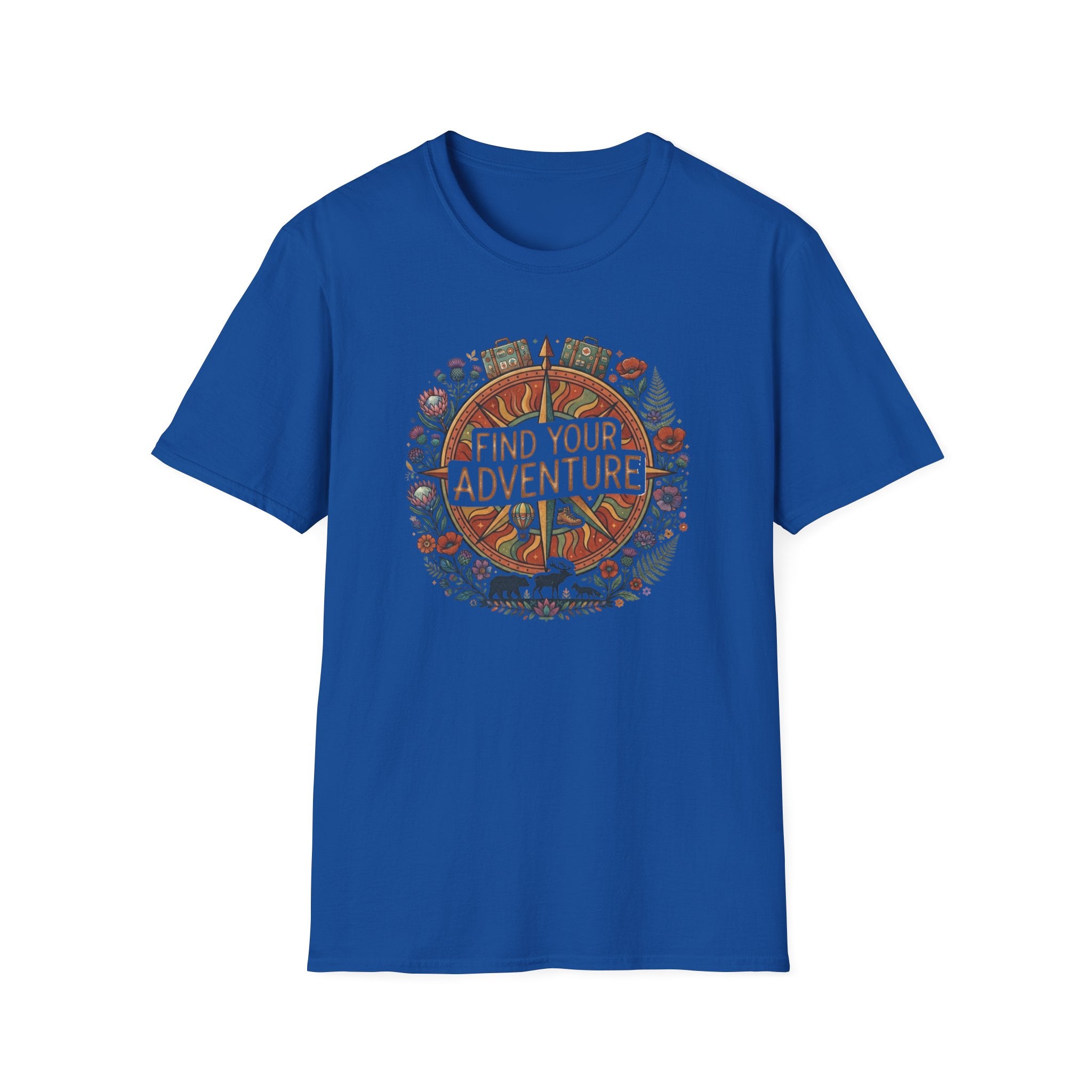 Find Your Adventure T-Shirt — Luggage Flowers (17)