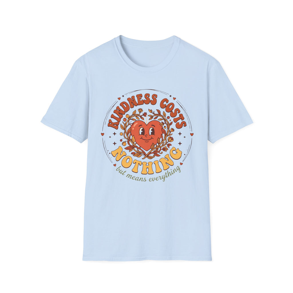 Kindness Costs Nothing T-Shirt — Heart Stars Wreath (21)
