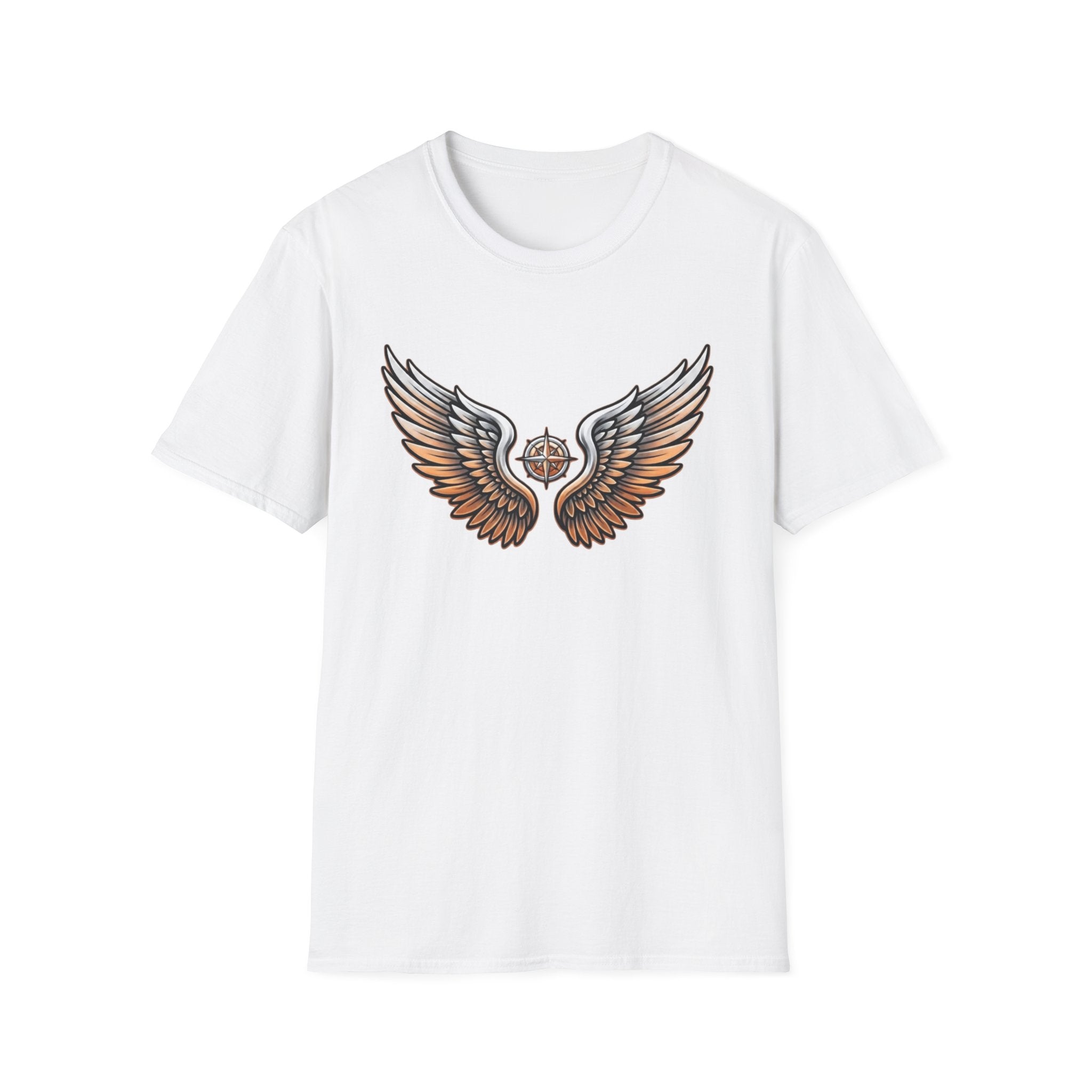 Silver Orange Wings T-Shirt — Wings (102)