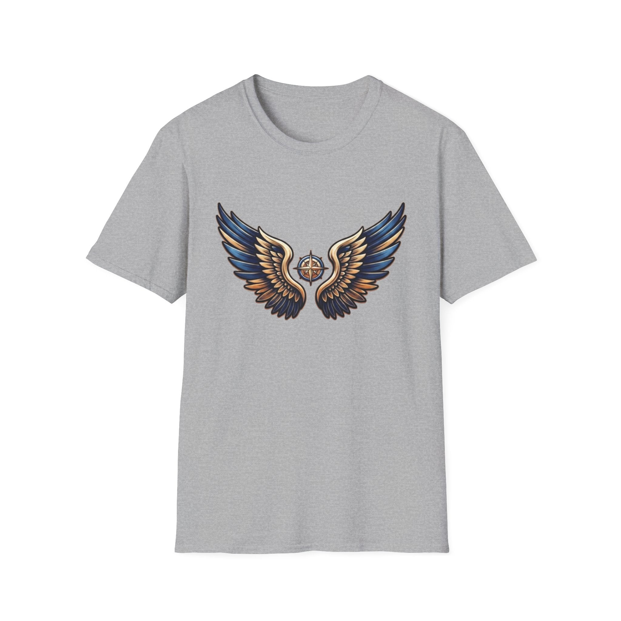 Gold Blue Wings T-Shirt — Wings (101)