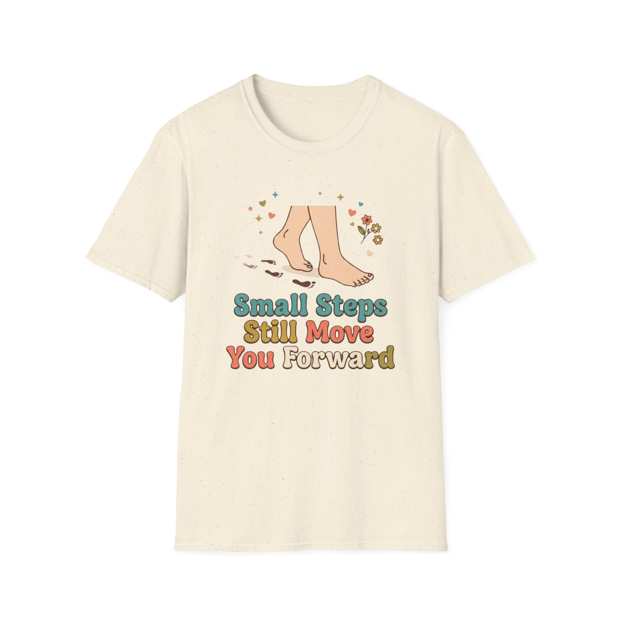Small Steps Still Move You Forward T-Shirt — Stars & Feet (87)