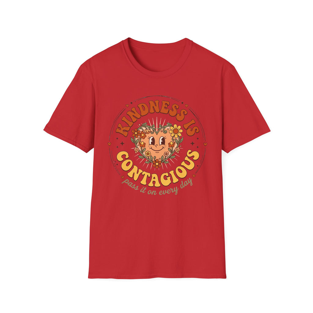 Kindness Is Contagious T-Shirt — Heart Star Flowers (18)
