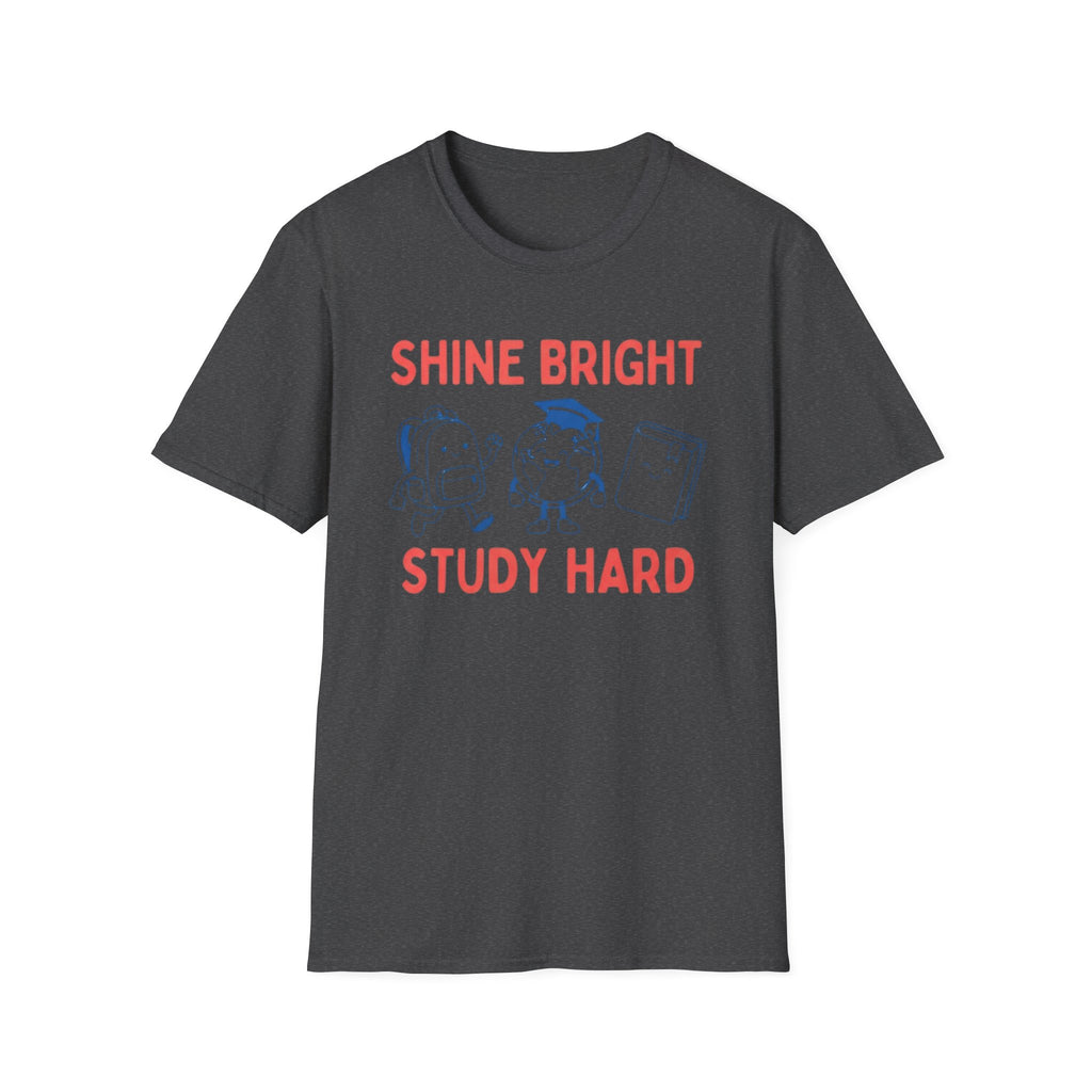 Shine Bright Study Hard T-Shirt — Globe Book (144)