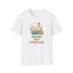 Express Your Artistic Self T-Shirt — Paintbrush & Book (93)