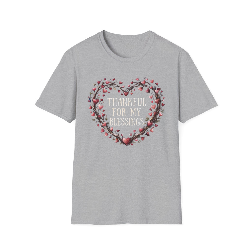 Thankful For My Blessing T-Shirt —  Heart Shaped Wreath (170)