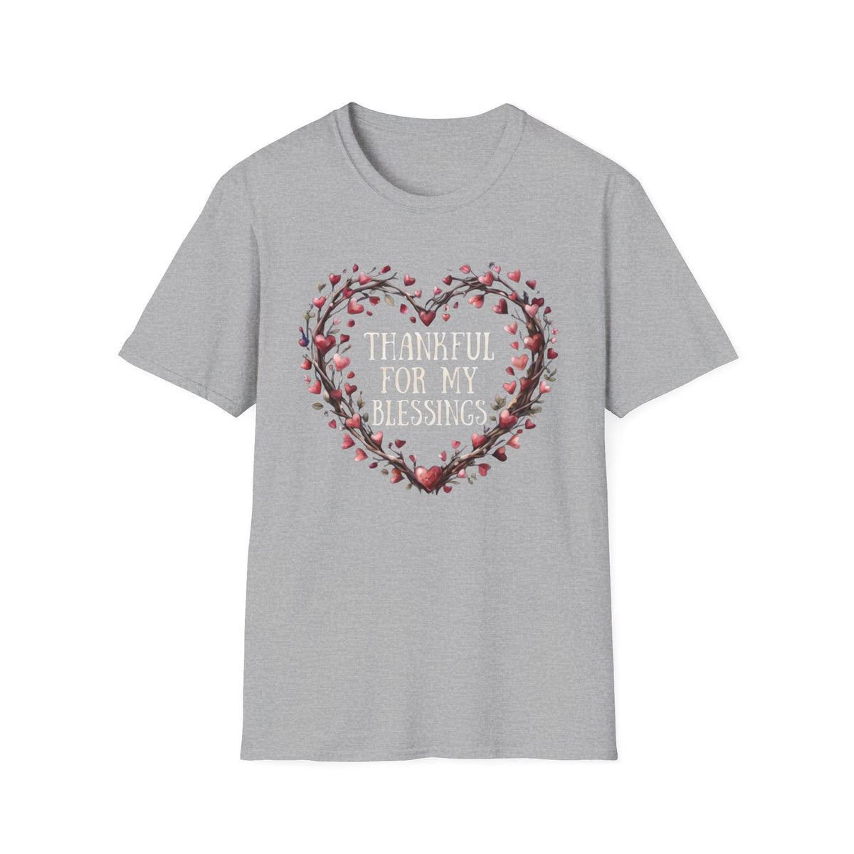 Thankful For My Blessing T-Shirt —  Heart Shaped Wreath (170)
