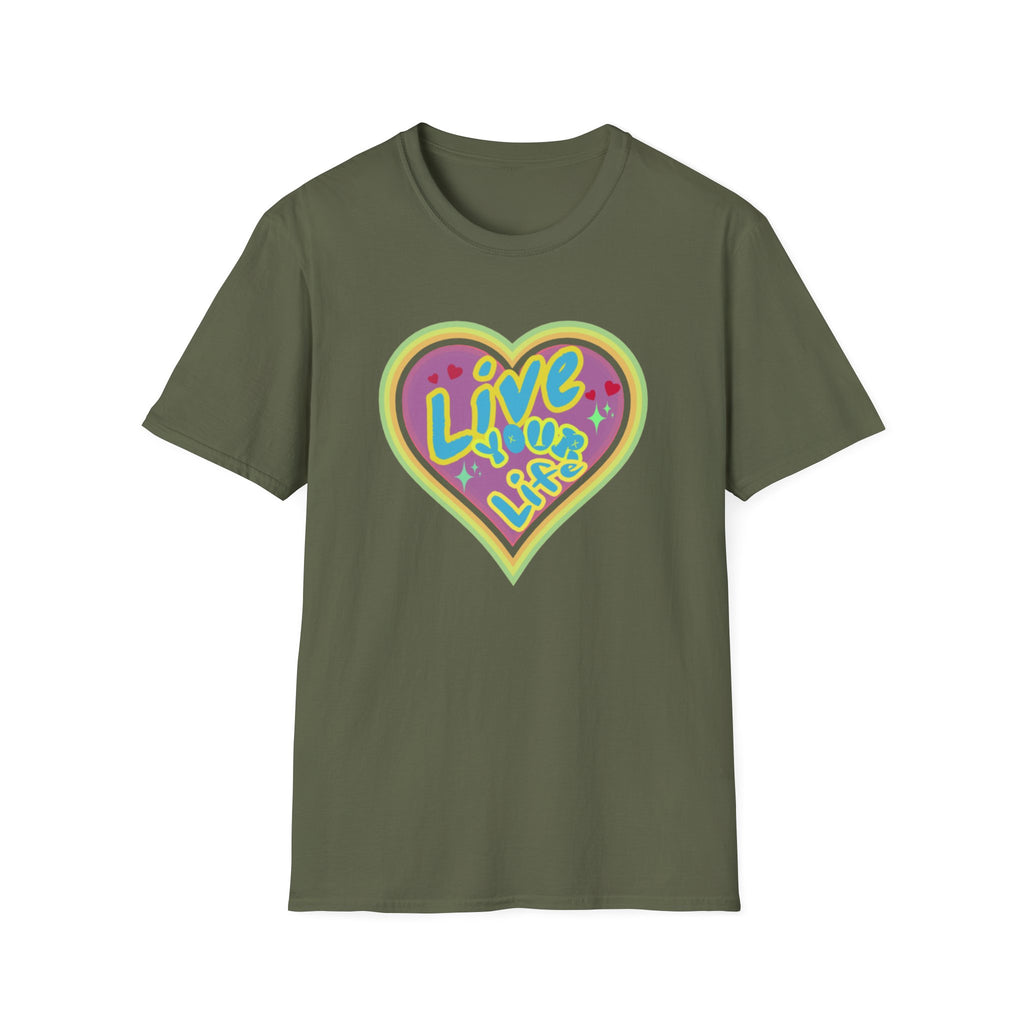 Live Your Life T-Shirt — Heart (147)