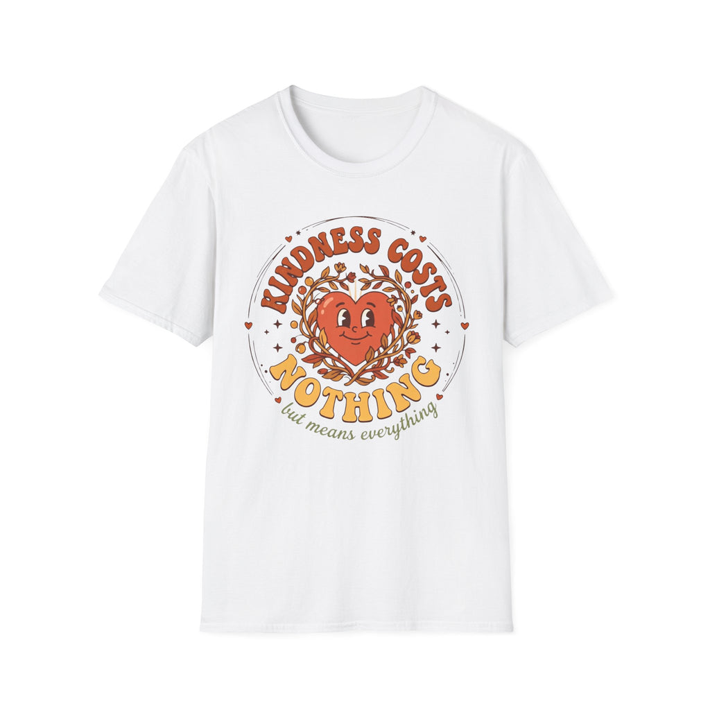Kindness Costs Nothing T-Shirt — Heart Stars Wreath (21)