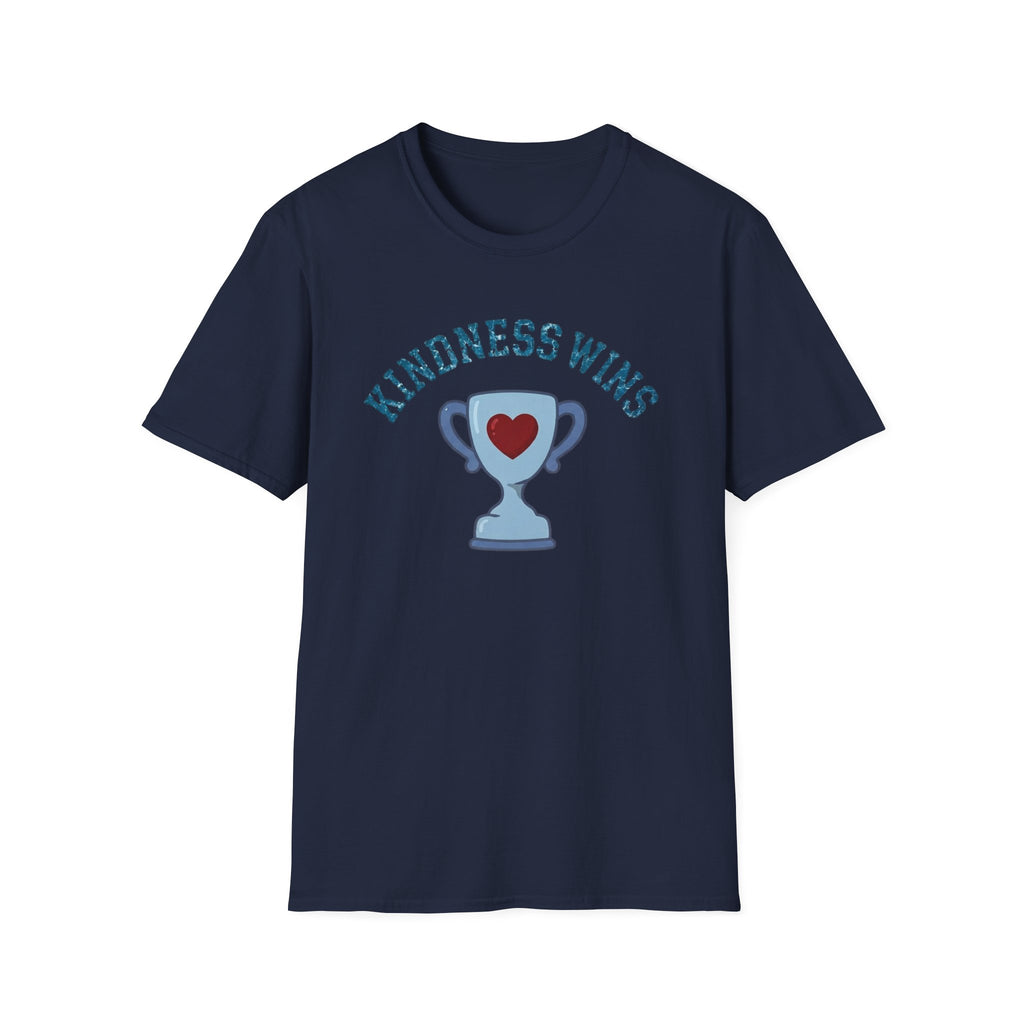 Kindness Wins T-Shirt — Blue Trophy (51)