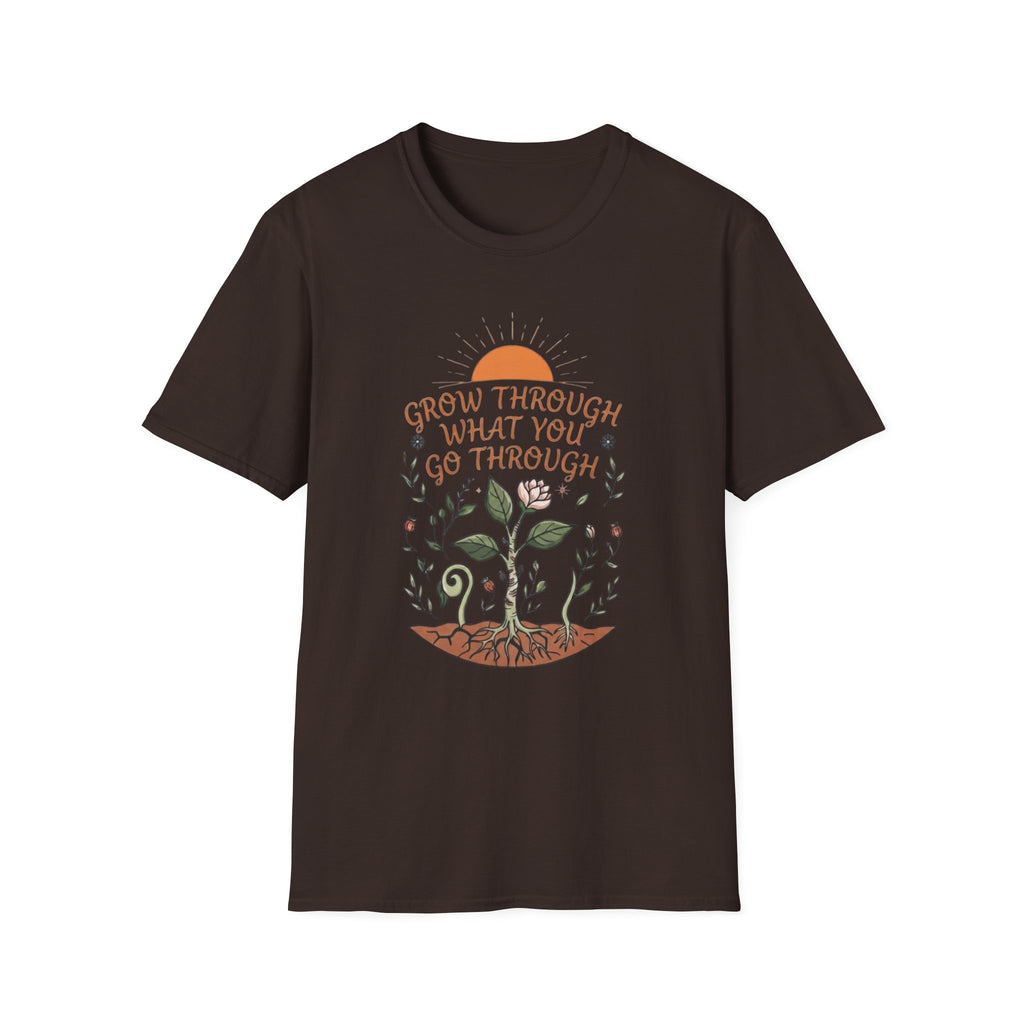Grow Through What You Go Through T-Shirt — Sun Plants Growing (100)