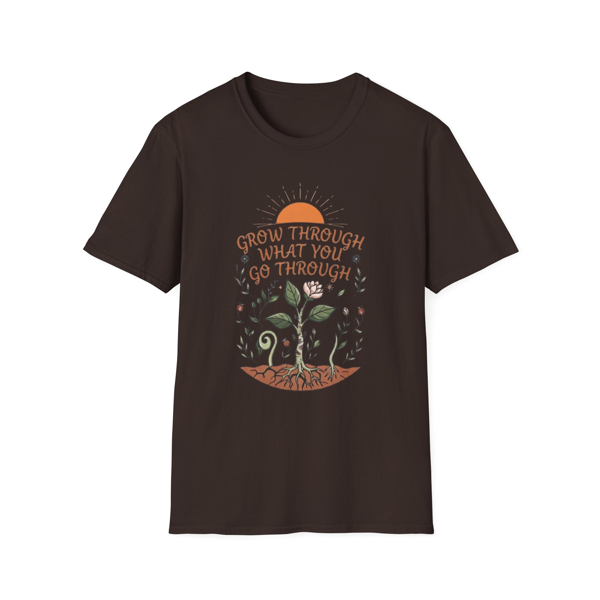 Grow Through What You Go Through T-Shirt — Sun Plants Growing (100)