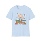 Small Steps Still Move You Forward T-Shirt — Stars & Feet (87)