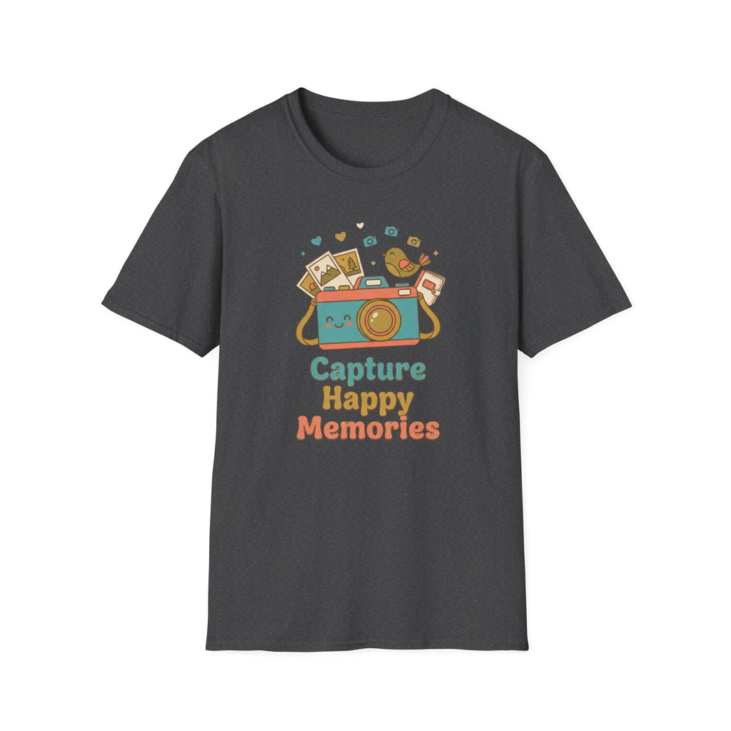 Capture Happy Memories T-Shirt — Camera Bird (90)