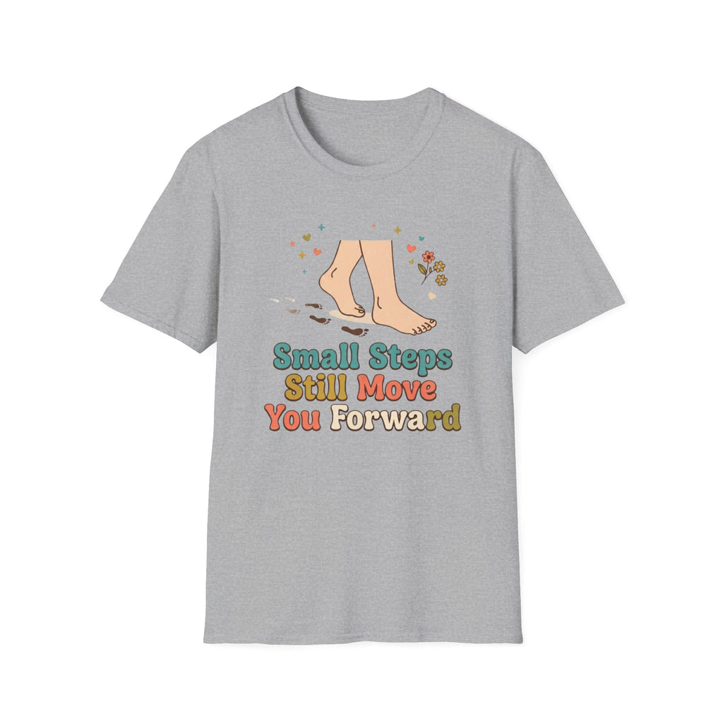 Small Steps Still Move You Forward T-Shirt — Stars & Feet (87)