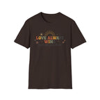 Love Always Wins T-Shirt — Birds Flowers & Sun (24)