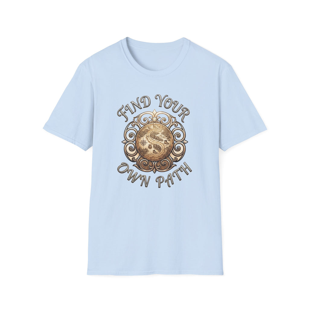 Find Your Own Path T-Shirt — Map of Path (75)