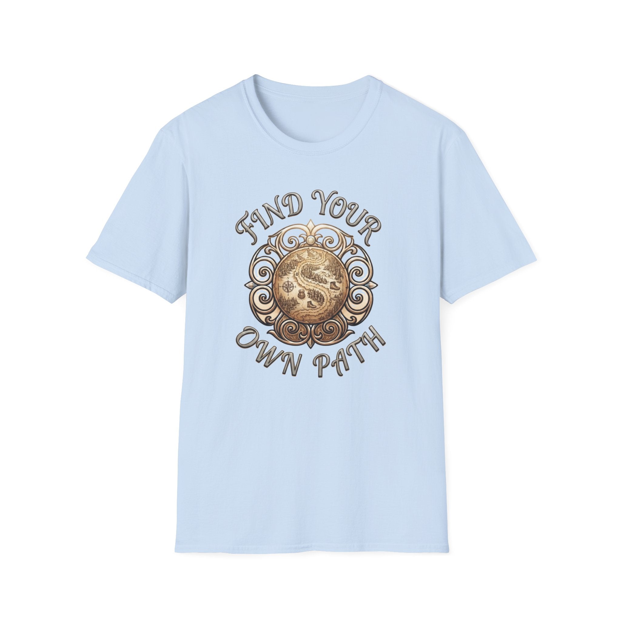 Find Your Own Path T-Shirt — Map of Path (75)