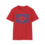 Love Need No Words Just Action T-Shirt — Cyan Heart (121)