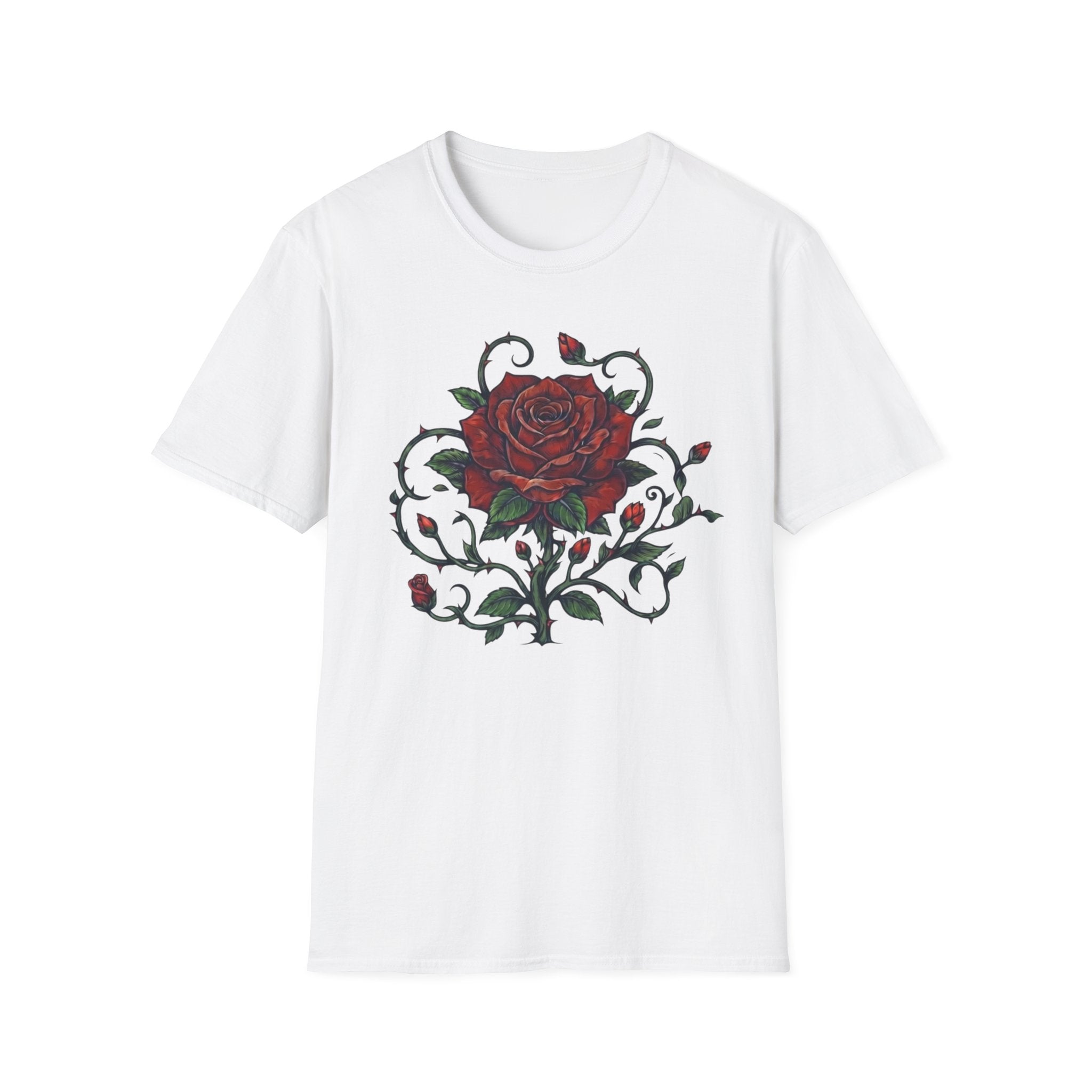 Rose Green Stem T-Shirt — Rose (103)
