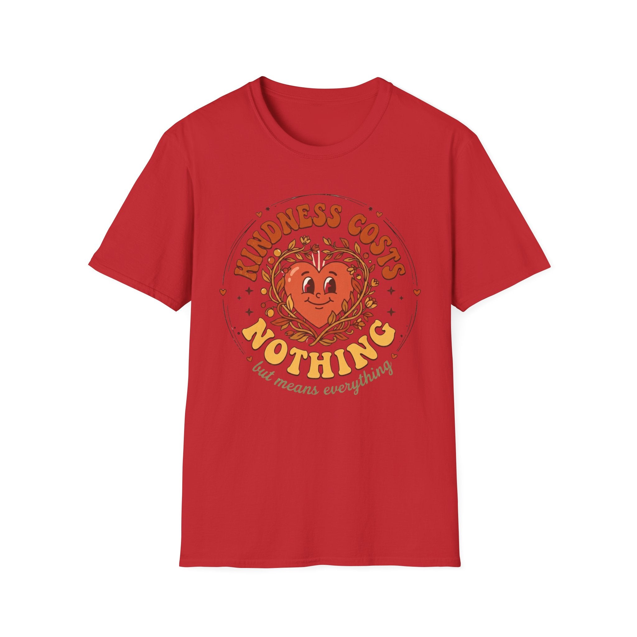 Kindness Costs Nothing T-Shirt — Heart Stars Wreath (21)