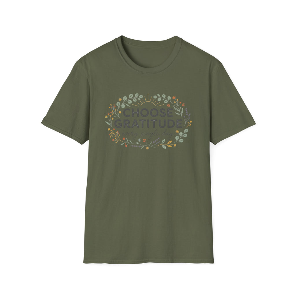 Choose Gratitude T-Shirt — Wild Flowers (41)
