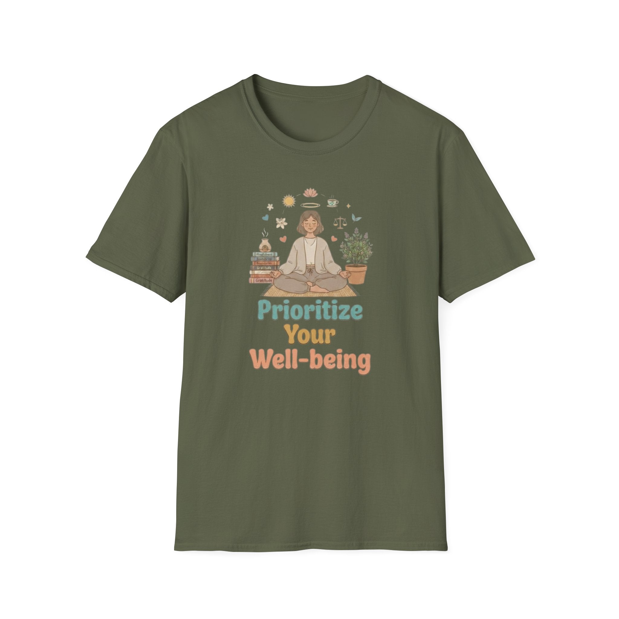 Prioritize Your Well-being T-Shirt — Meditation (94)