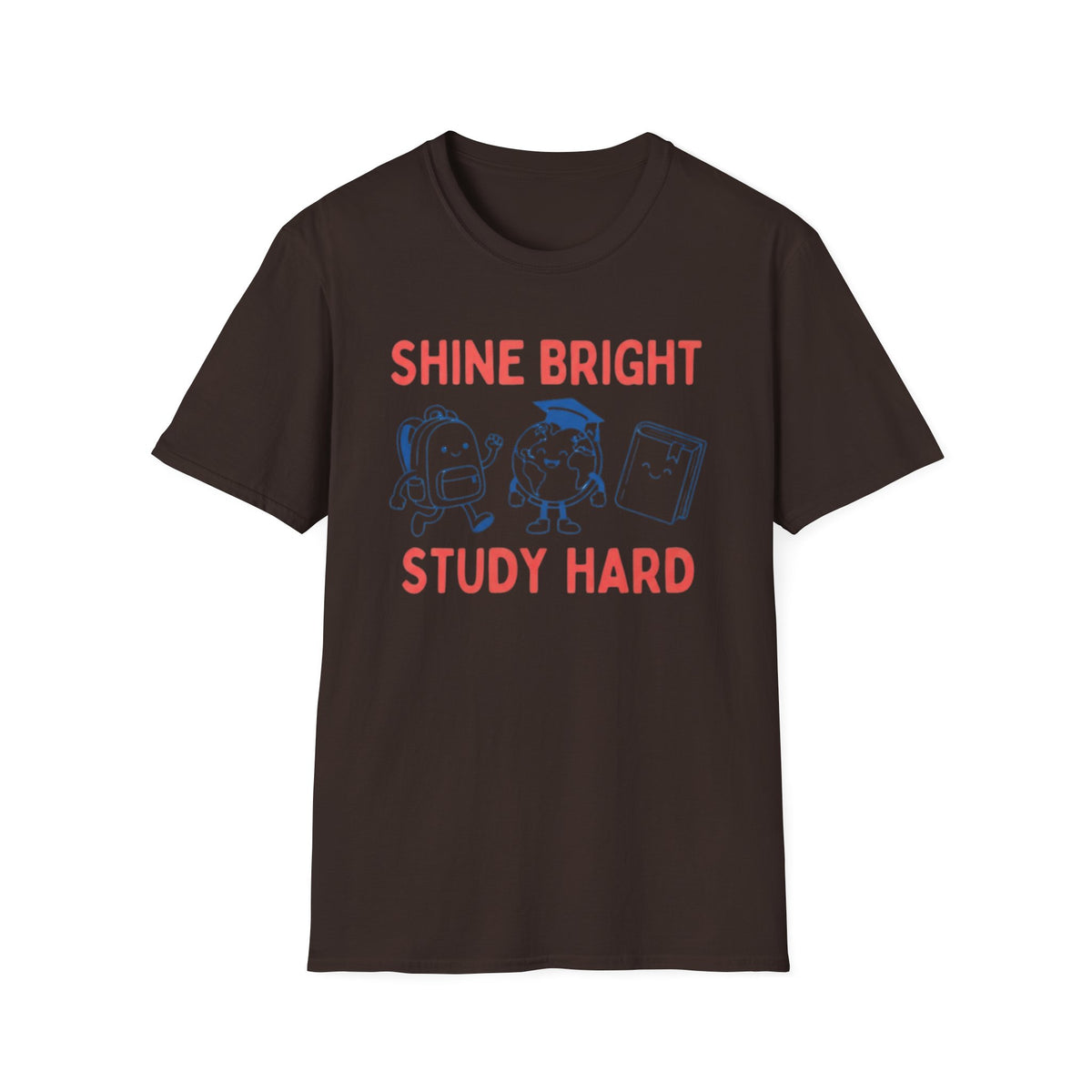 Shine Bright Study Hard T-Shirt — Globe Book (144)