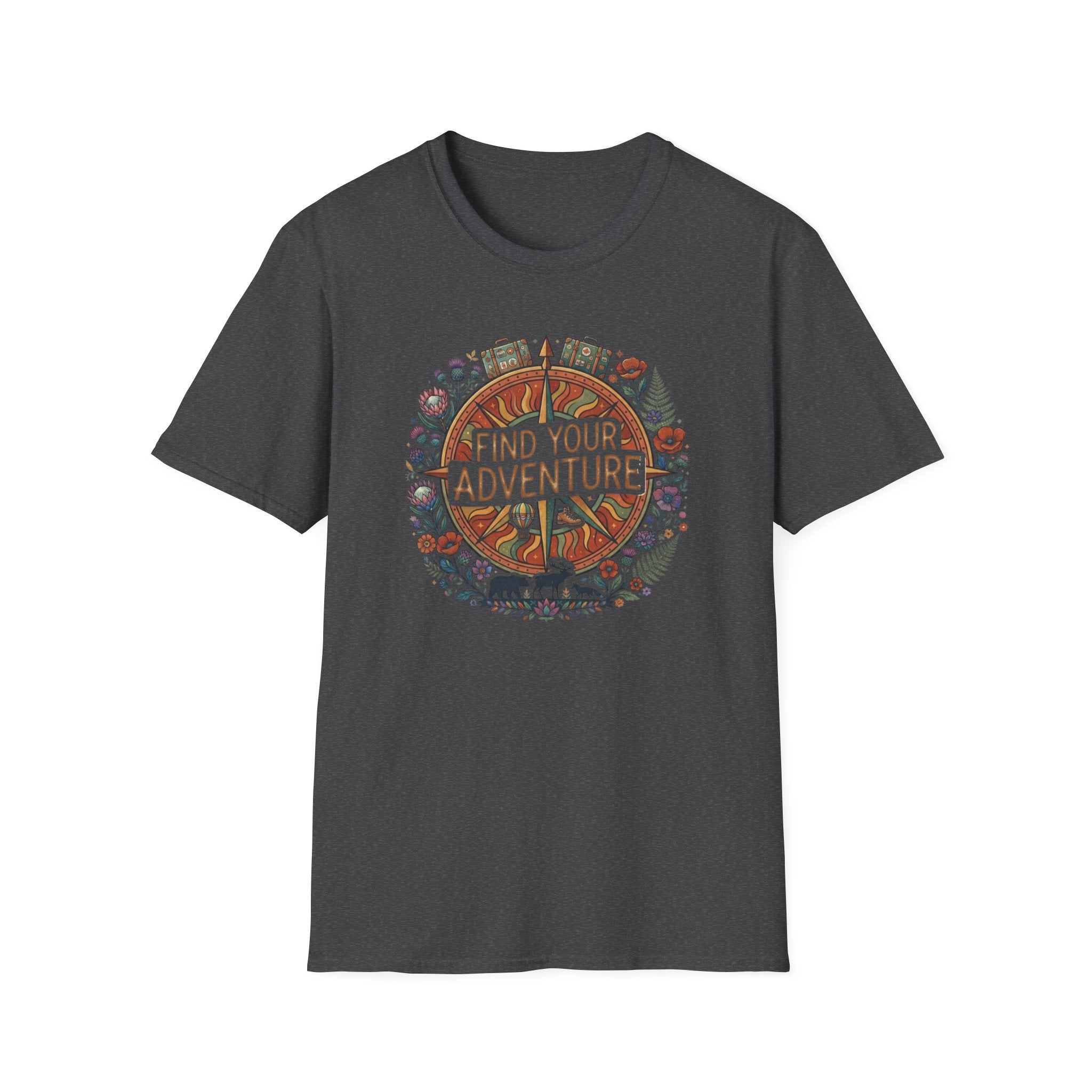 Find Your Adventure T-Shirt — Luggage Flowers (17)