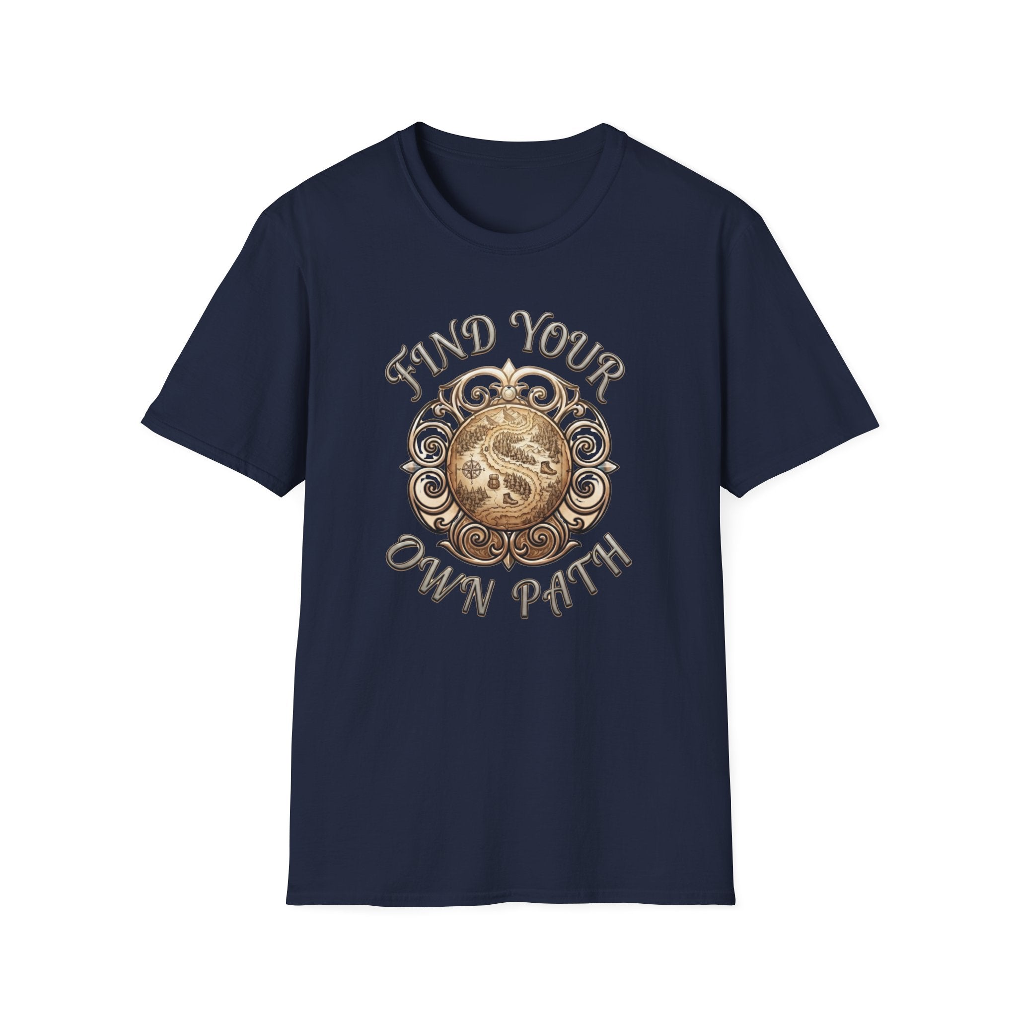 Find Your Own Path T-Shirt — Map of Path (75)