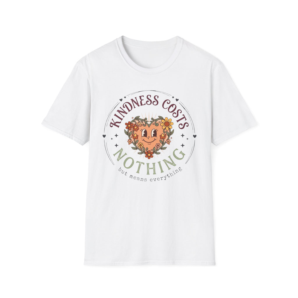 Kindness Costs Nothing T-Shirt — Heart Stars Wreath (22)