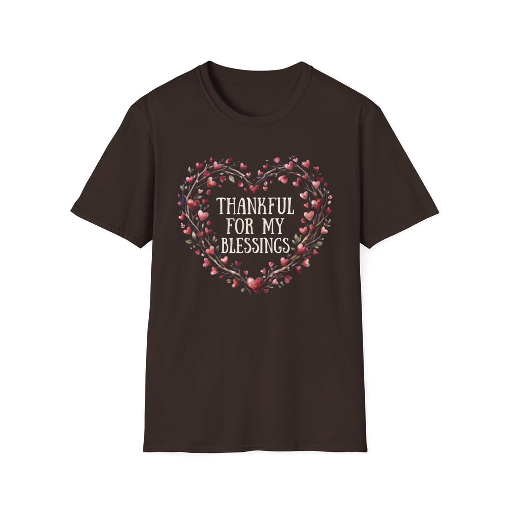 Thankful For My Blessing T-Shirt —  Heart Shaped Wreath (170)