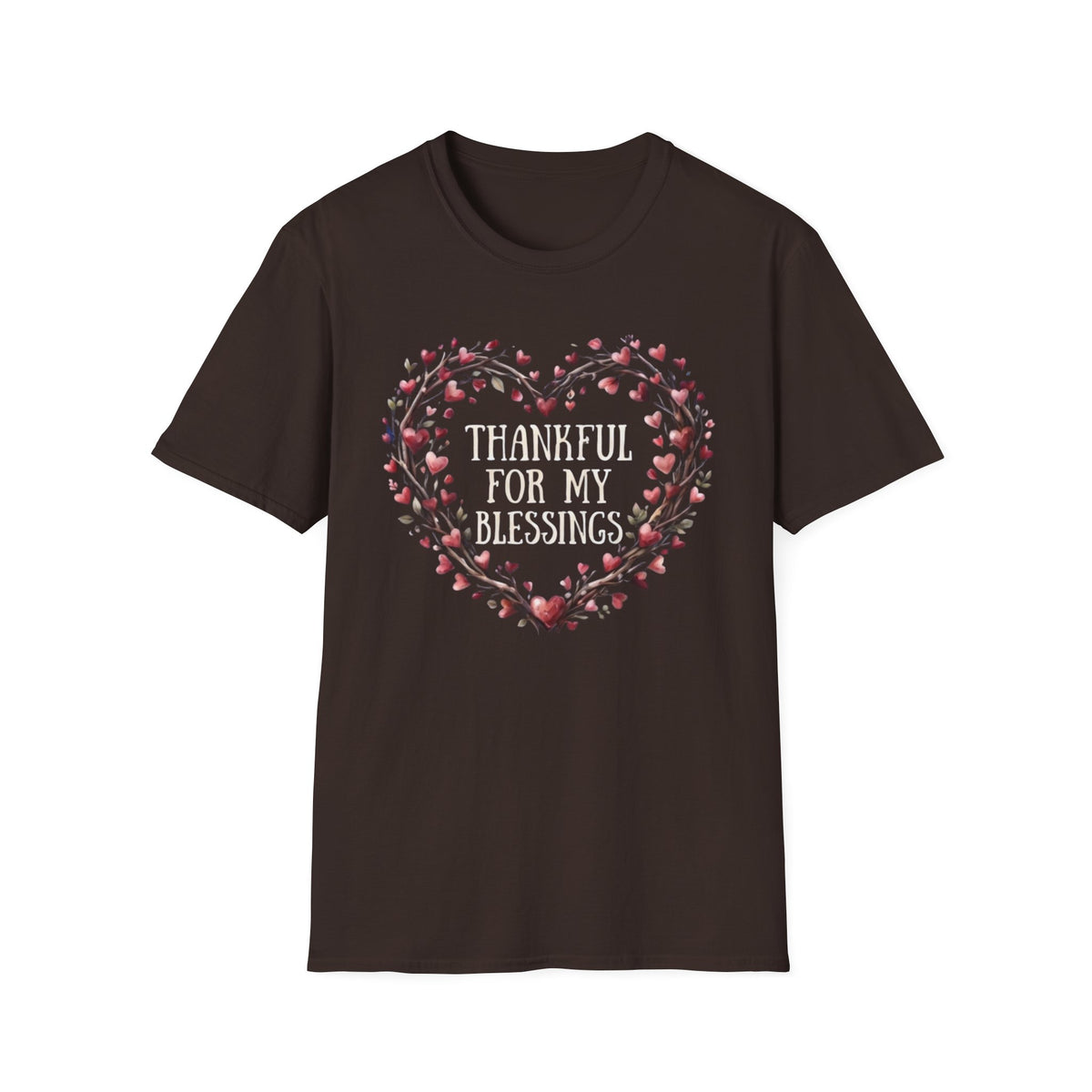 Thankful For My Blessing T-Shirt —  Heart Shaped Wreath (170)