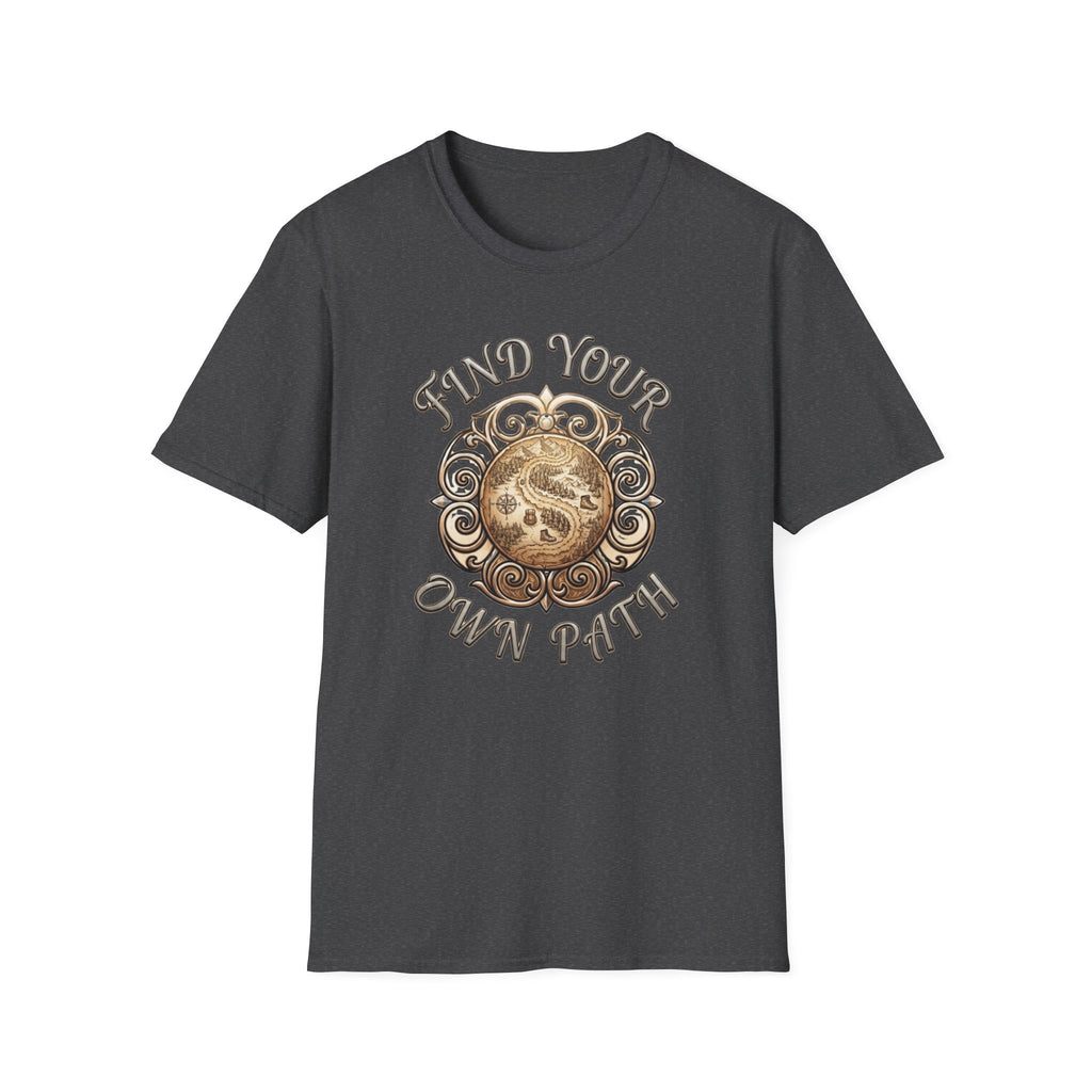 Find Your Own Path T-Shirt — Map of Path (75)