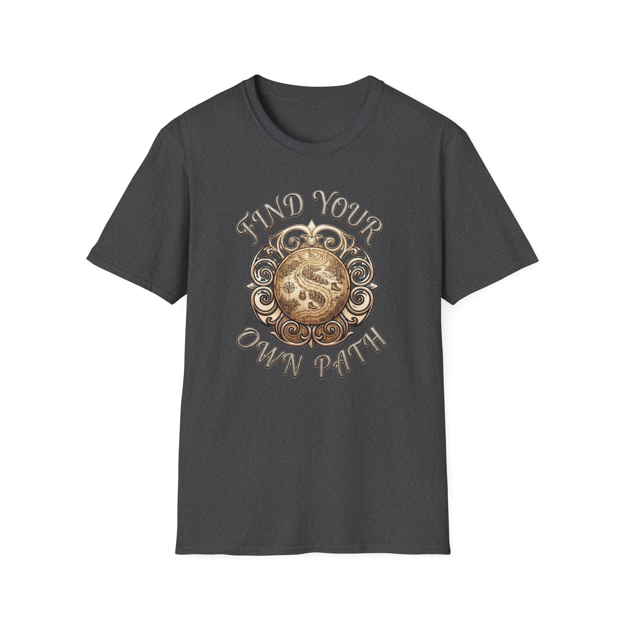 Find Your Own Path T-Shirt — Map of Path (75)