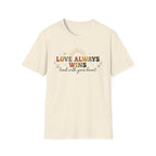 Love Always Wins T-Shirt — Birds Flowers & Sun (24)