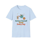 Nurture Yourself Grow Every Day T-Shirt — Stars Water Can Flower (88)