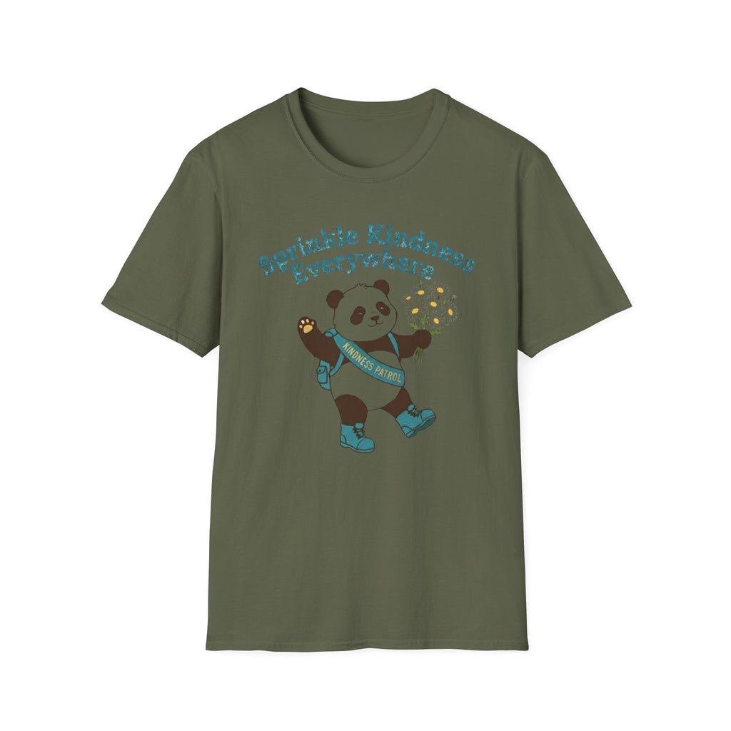 Sprinkle Kindness Everywhere T-Shirt —Panda & Flowers (55)